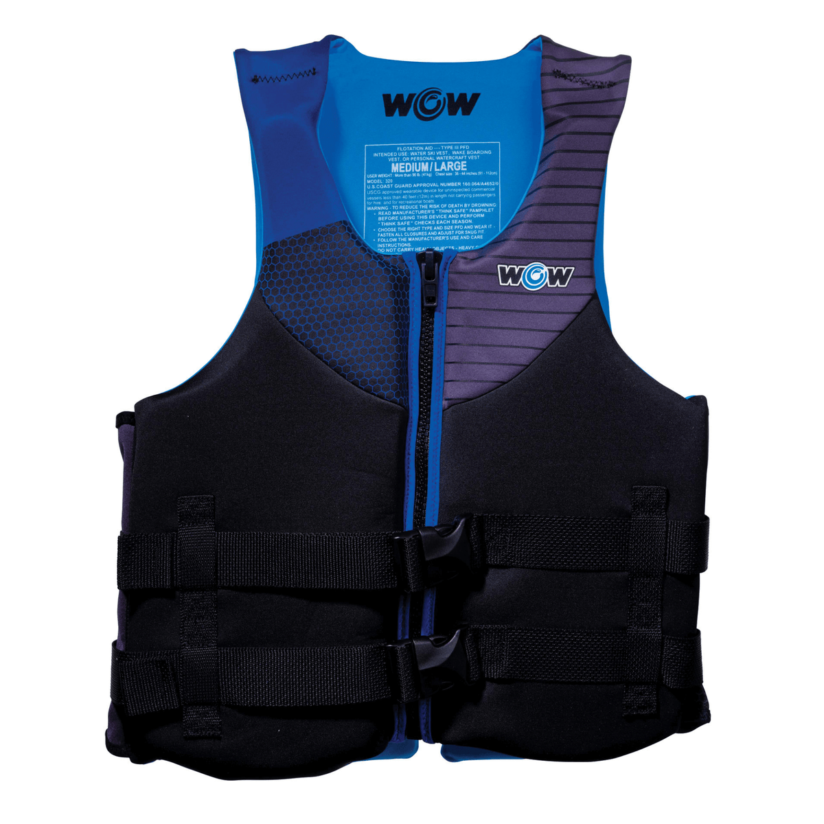 WOW Watersports Feel Good Dual Sized Evoprene PFD Personal Floatation Device for Adults-1