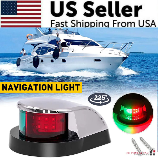 CJ CJYJ3147920 rematch — Waterproof Boat Navigation Light LED Bow Marine Front Pontoon Lamp Red Green 12V
