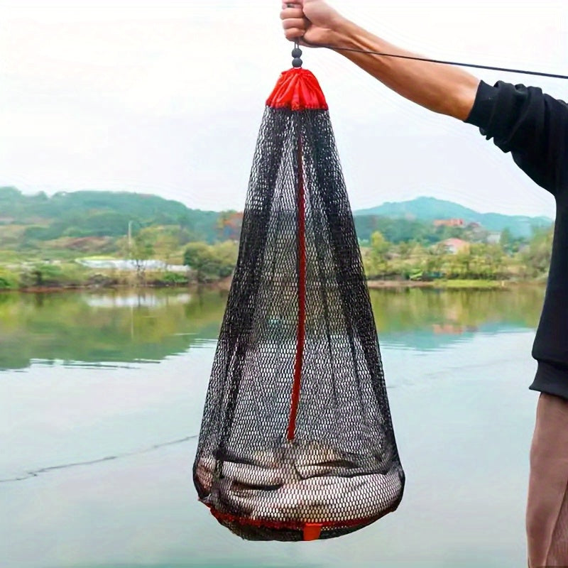 Nylon Fishing Net Bag with Handle-1
