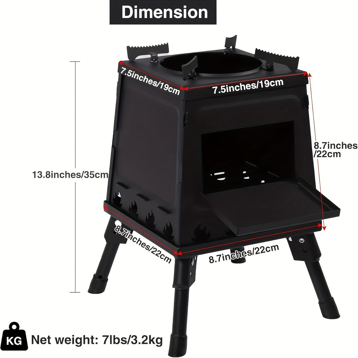 Wood-Burning Camping Stove Outdoor Grill-1