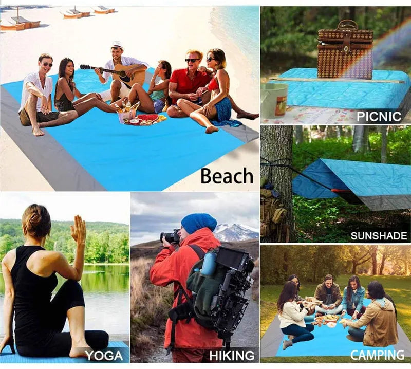 Waterproof Pocket Blanket For Outdoor Picnic (200X210Cm)-4