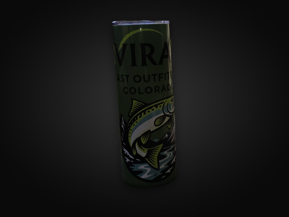 Green Viral Cast Outfitters tumbler.