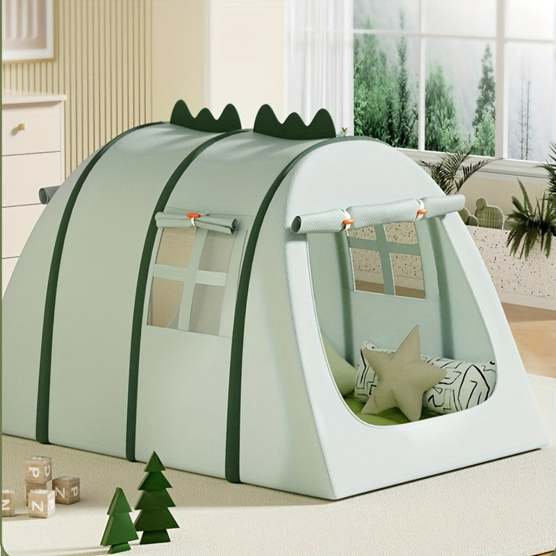 Green Dinosaur Oxford Cloth Kids Tent with Net-4