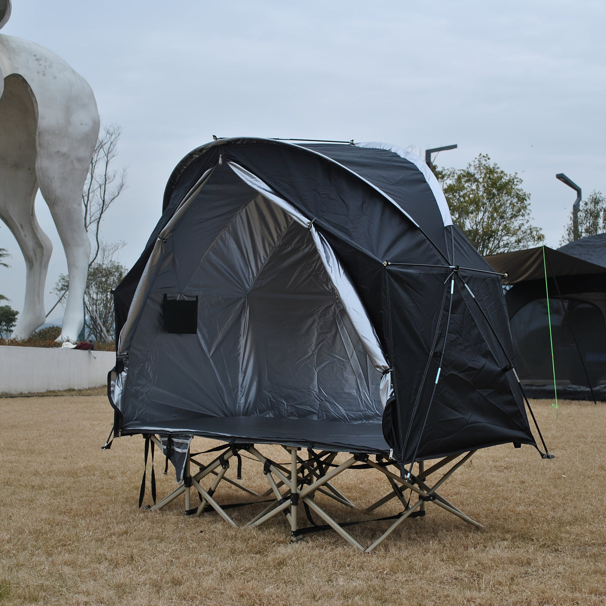 Military Off-Ground Single Tent Bed (2-in-1)-4