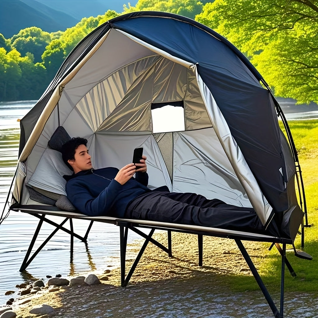 Military Off-Ground Single Tent Bed (2-in-1)-1