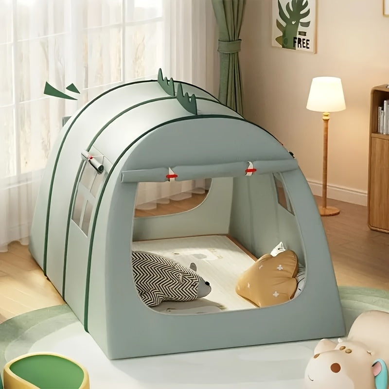 Green Dinosaur Oxford Cloth Kids Tent with Net-2
