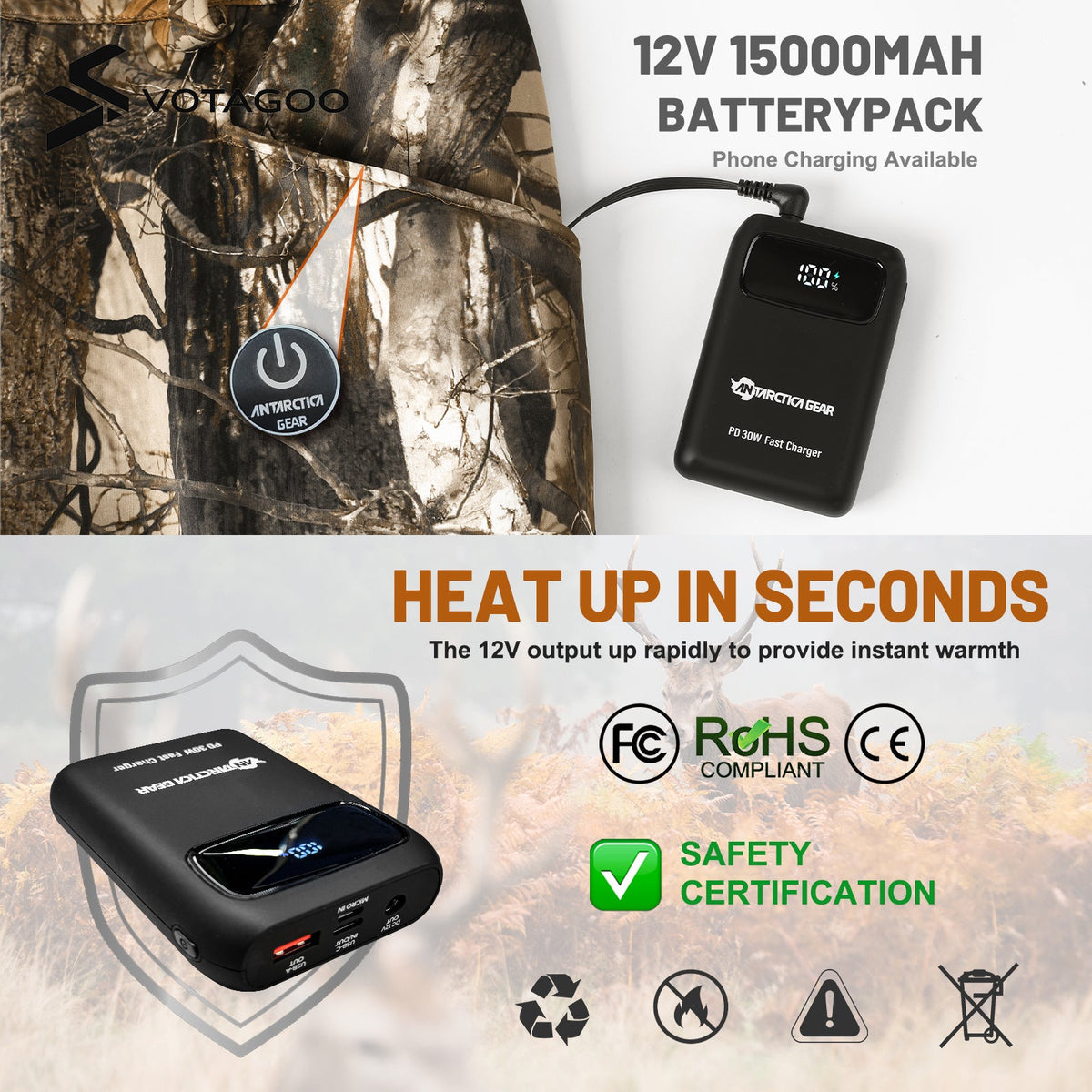Hunting Heated Pants for Men-4