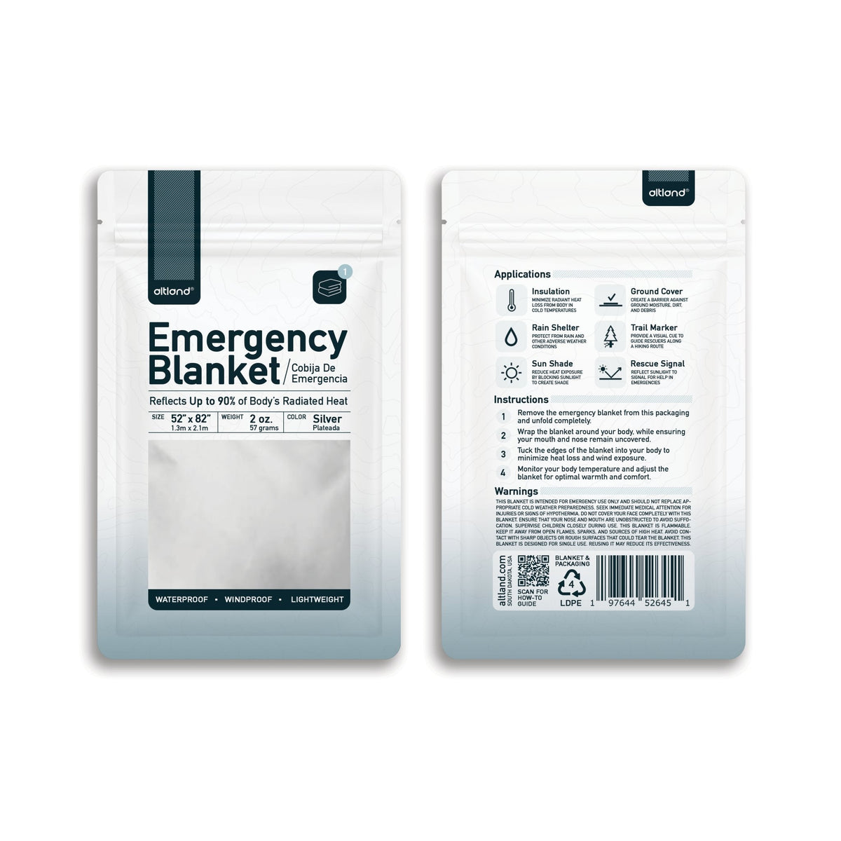 50 Pack of Emergency Blankets-2