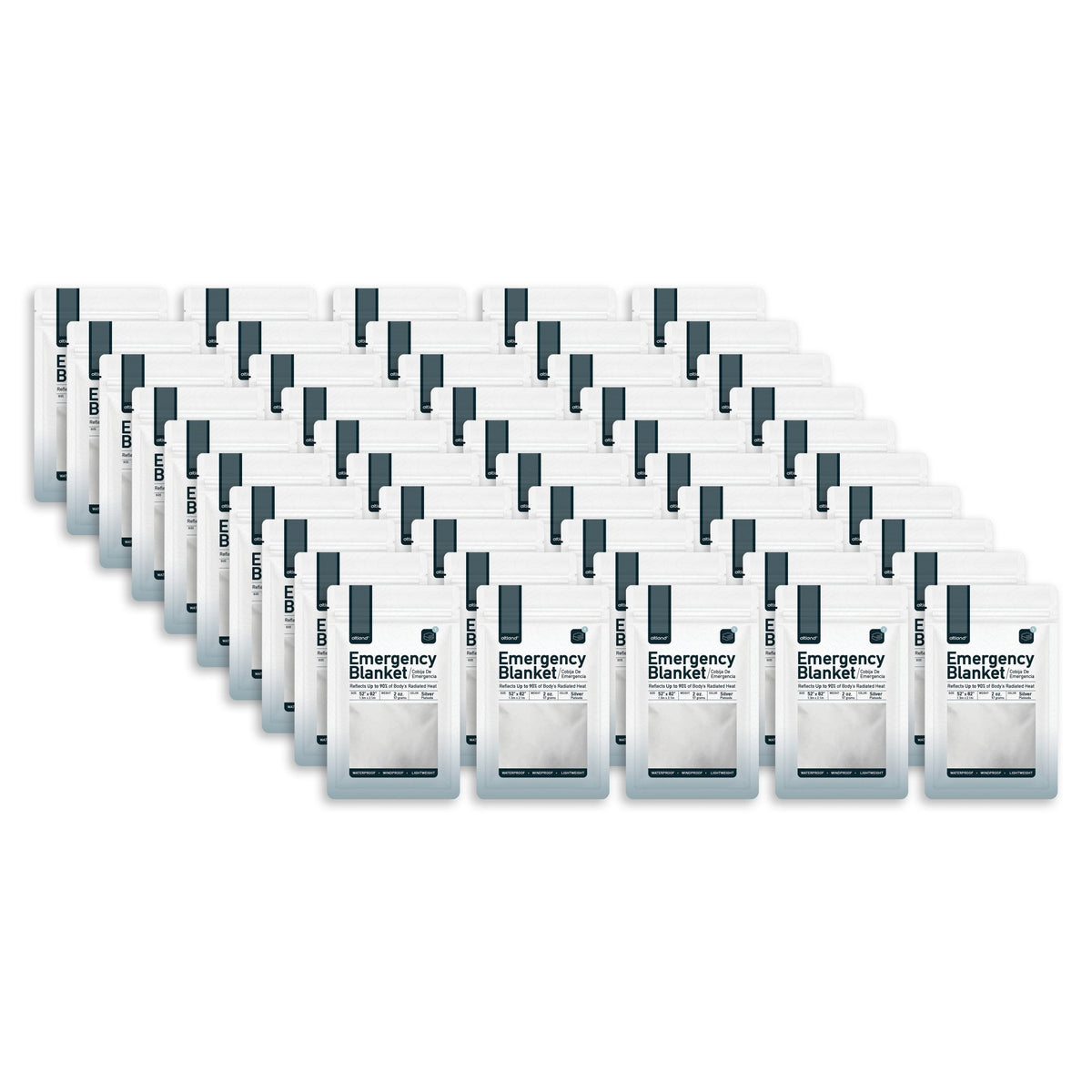 50 Pack of Emergency Blankets-1