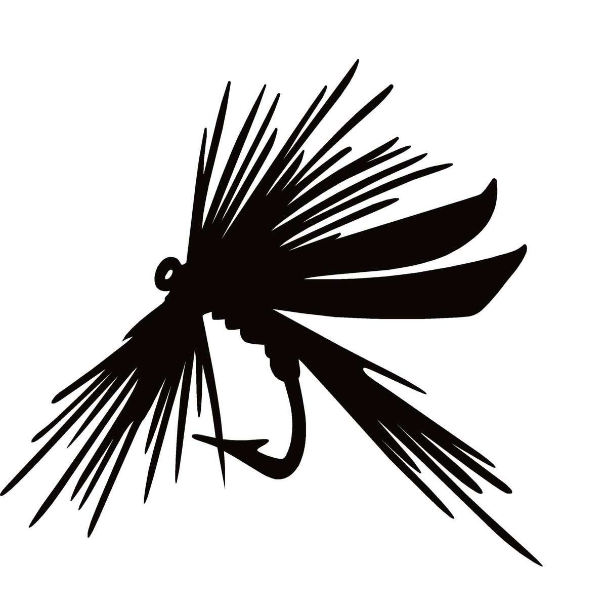 Trout Fly Fish Tackle Lure Fishing Window Decal -  Trout Fly Fish Tackle Lure Window Sticker - 7524