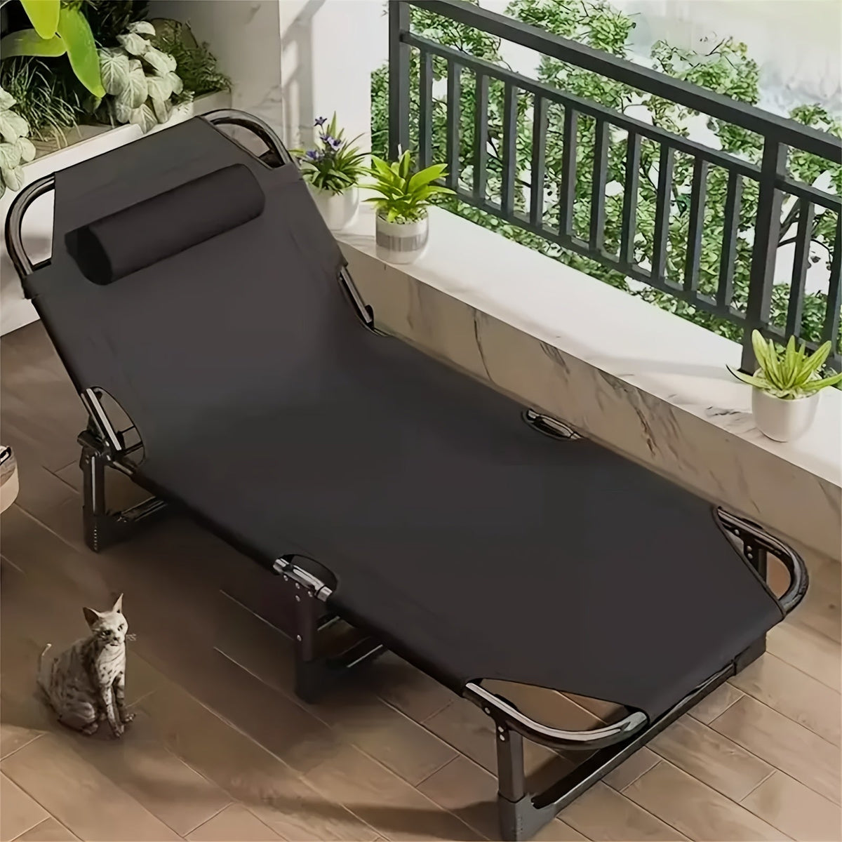 Sun Lounge Bed with Adjustable Recline-2