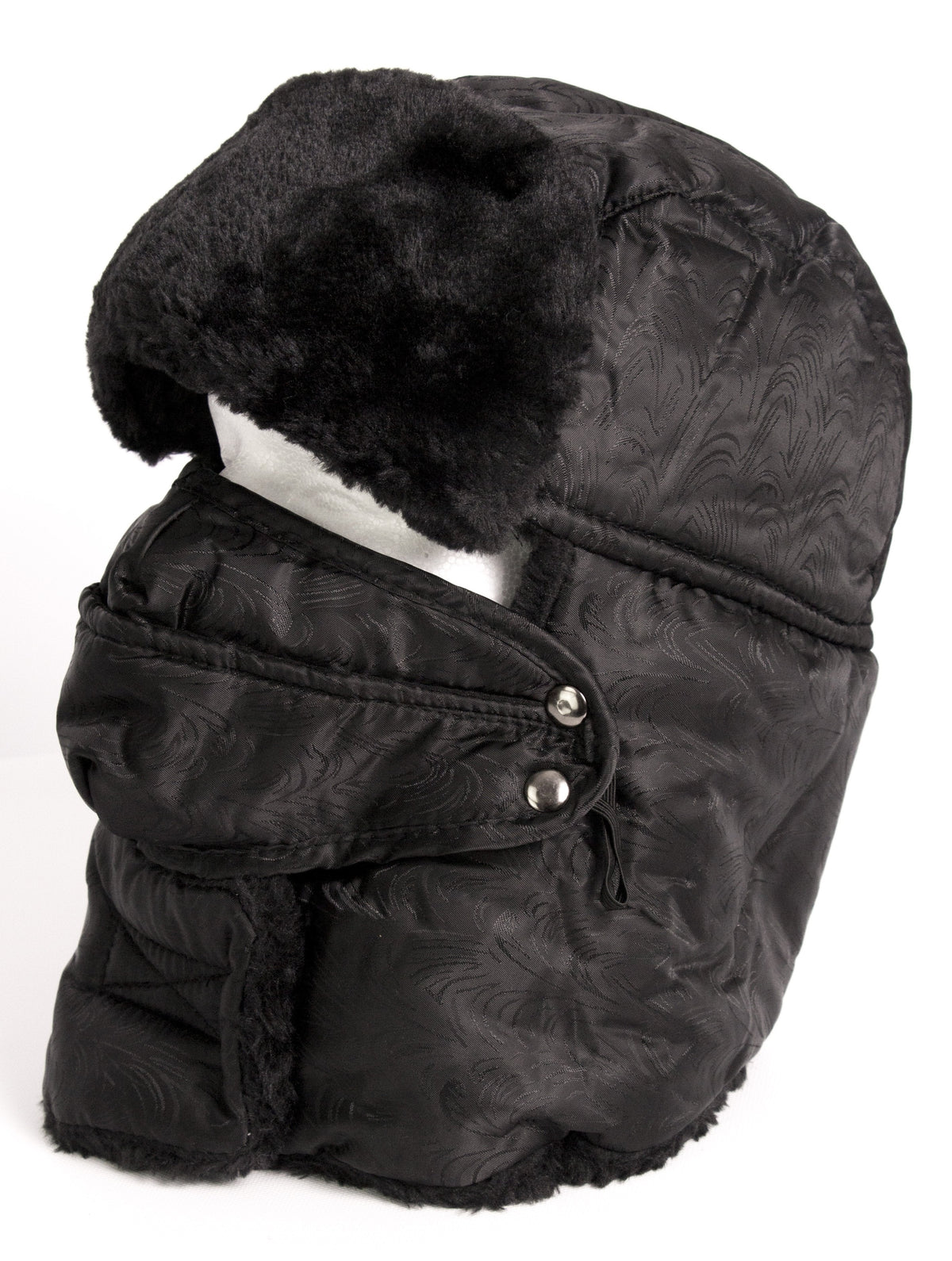 Sakkas Alex Ushanka Trapper Hat Removable Mask Faux Fur Winter Aviator Russian Hat, Windproof Cold Weather for Men & Women