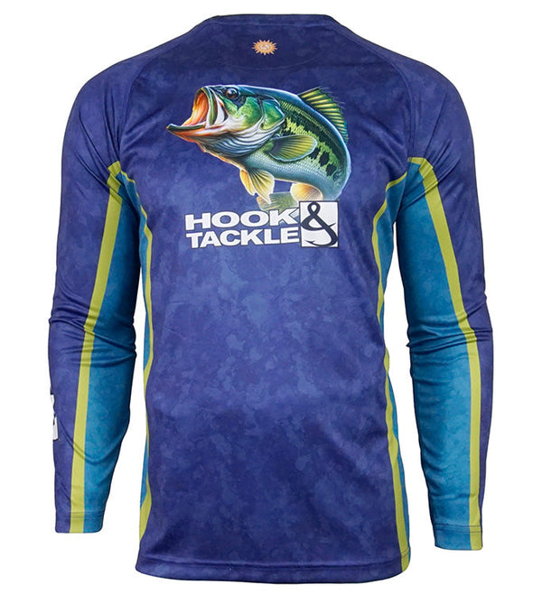 Men's Bass Camo L/S UV Fishing Shirt