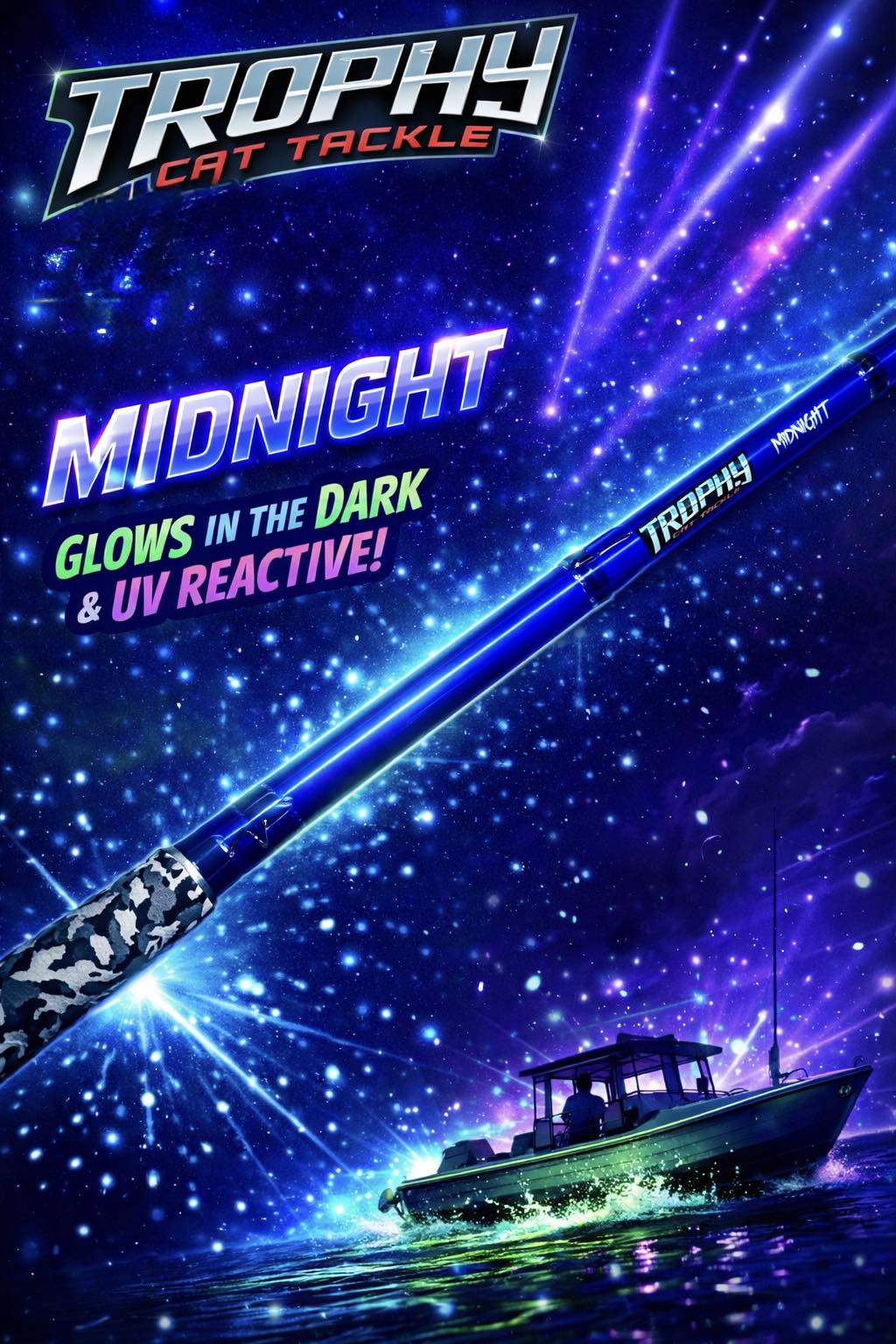 Midnight 7'6" Casting Catfish Rod | Trophy Cat Tackle