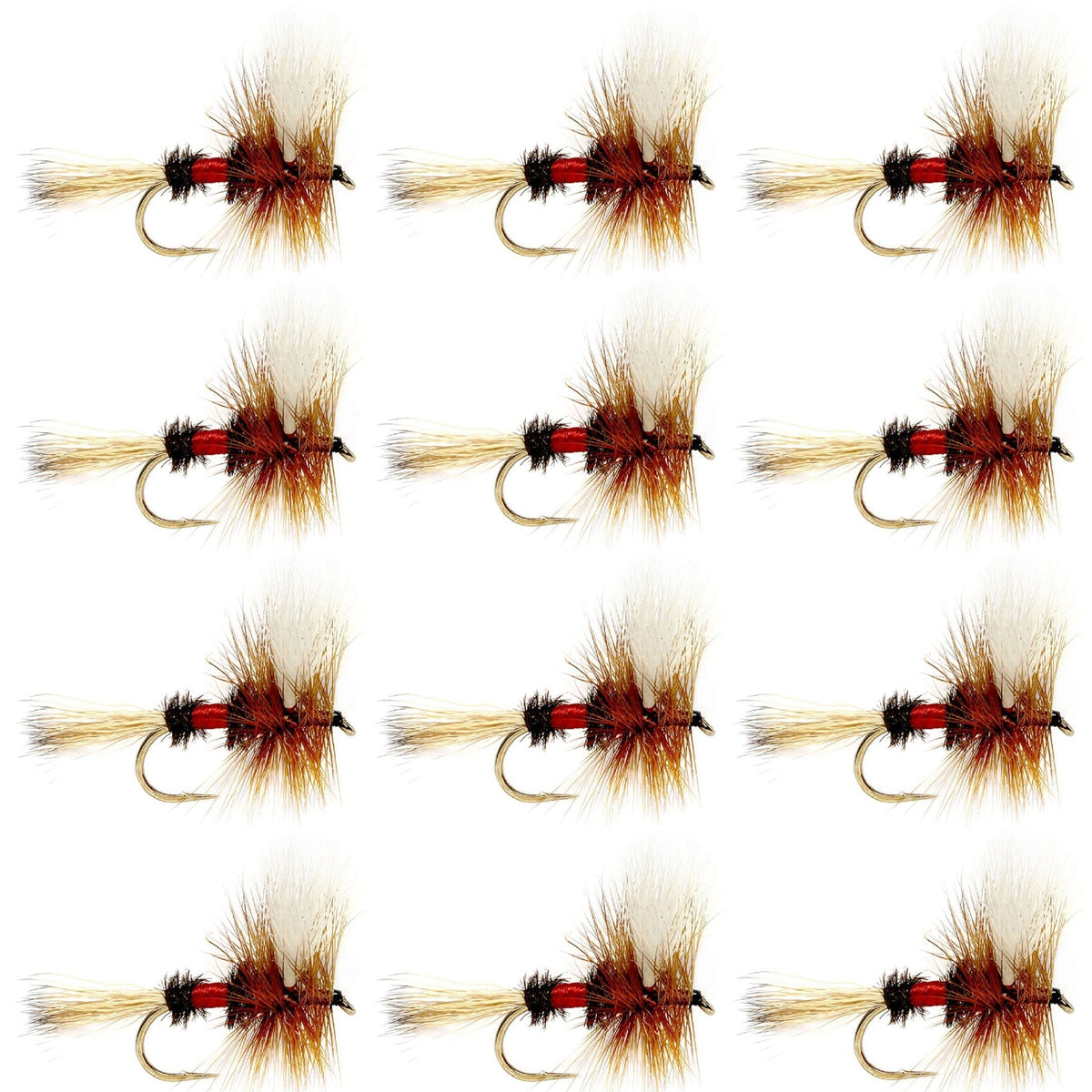 Royal Wulff Classic Trout Dry Fishing Fly -12 Flies Size 18