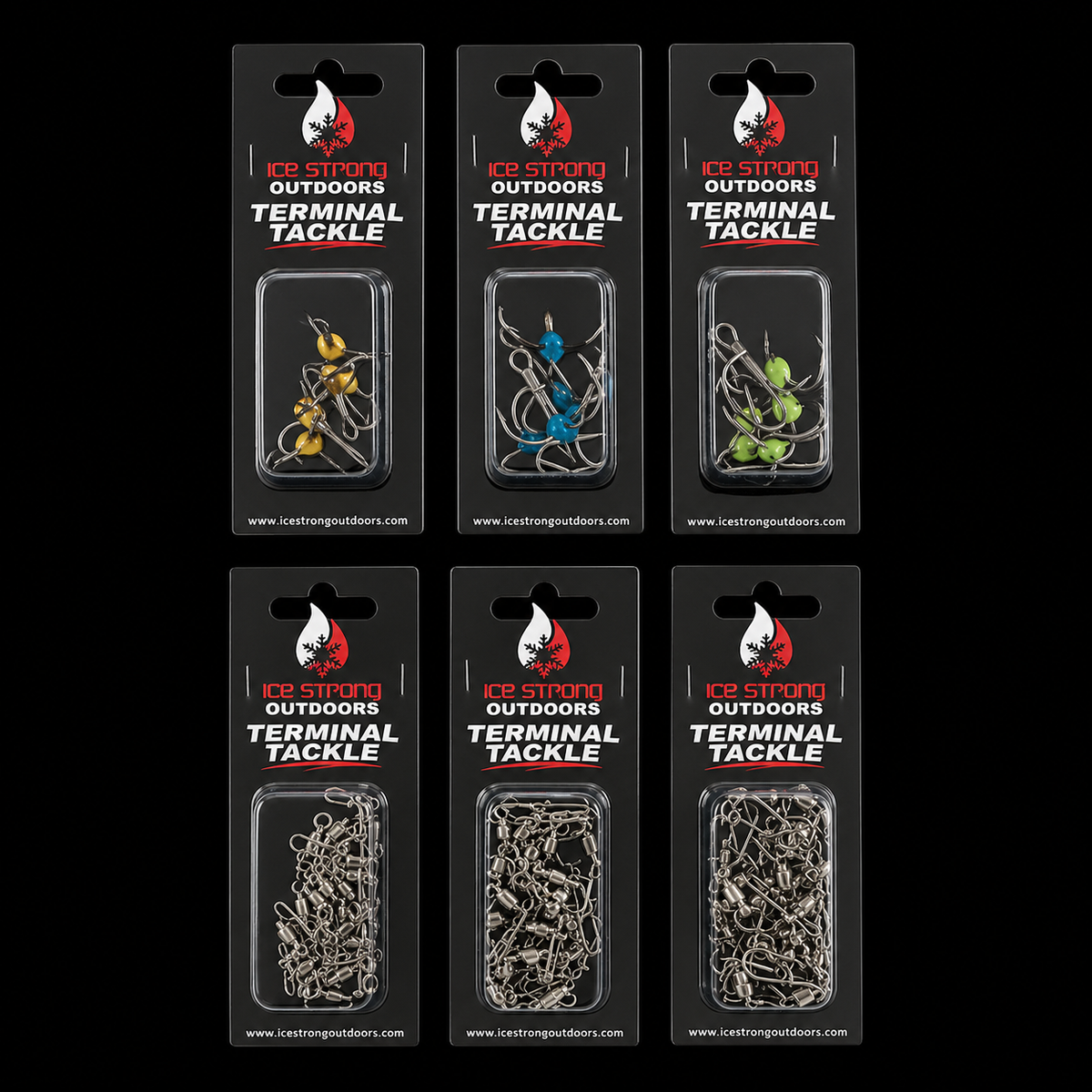 Ice Strong Outdoors - Terminal Tackle - Glow Resin Hooks 5 Pack – VMC & Mustad Options (3 Sizes Available)