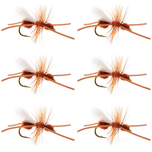 Turcks Power Flying Ant Cinnamon Terrestrial Trout Dry Fly - 6 Flies Hook Size 12