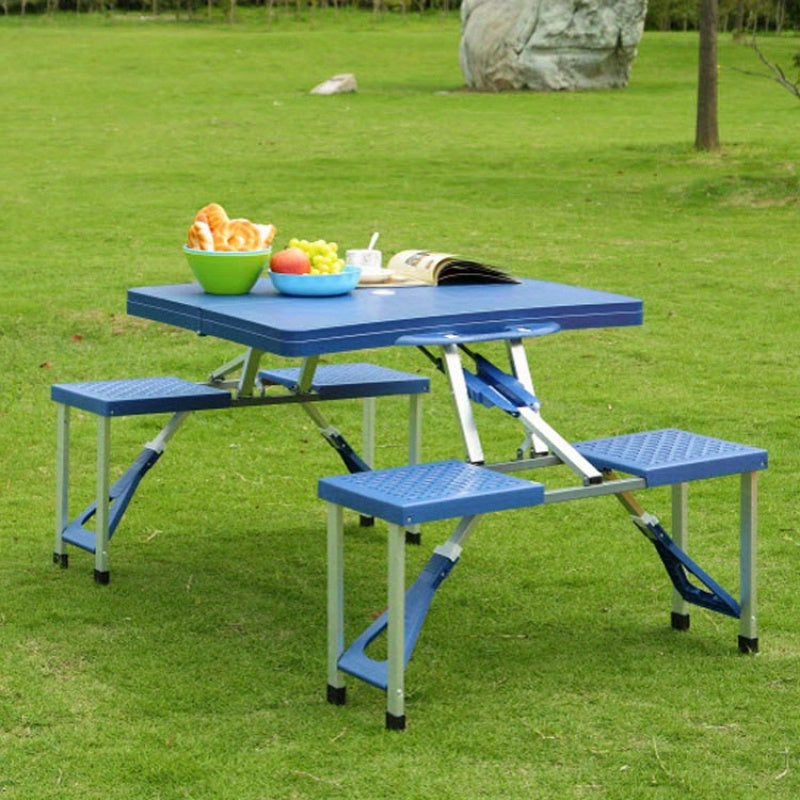Folding Camping Table with Storage Mesh-1