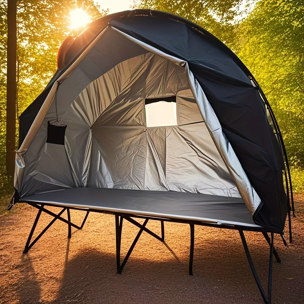 Military Off-Ground Single Tent Bed (2-in-1)-3