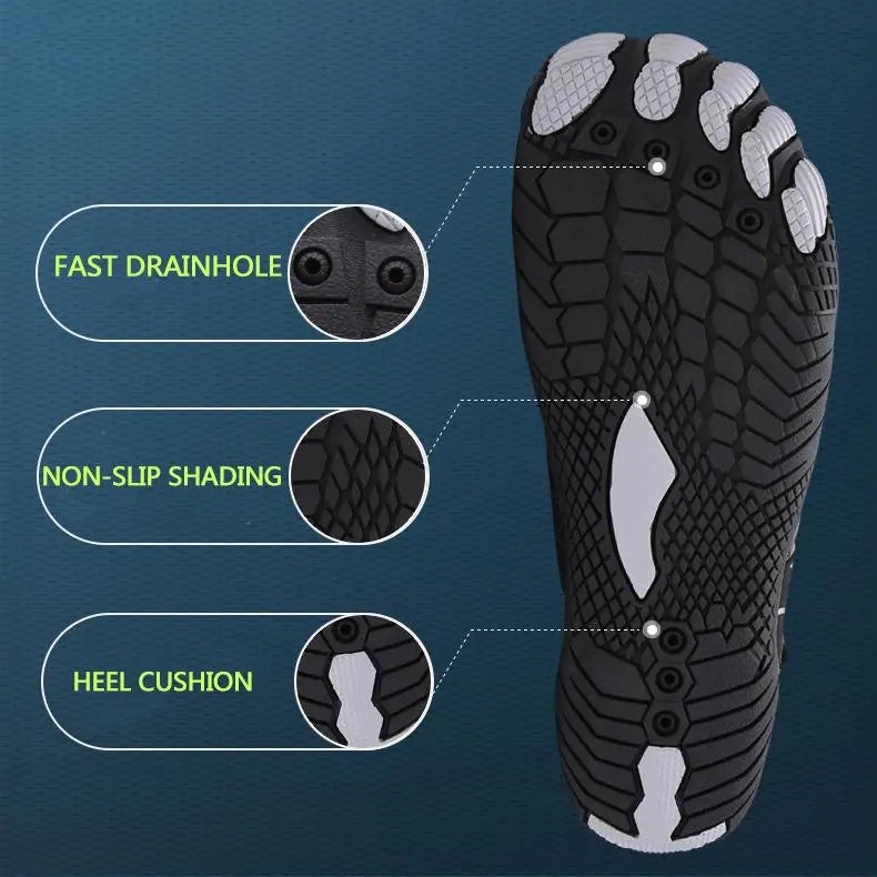 Breathable Double Buckle Unisex Water Shoes - Aqua Shoes Slip-On - # GIAA73110008