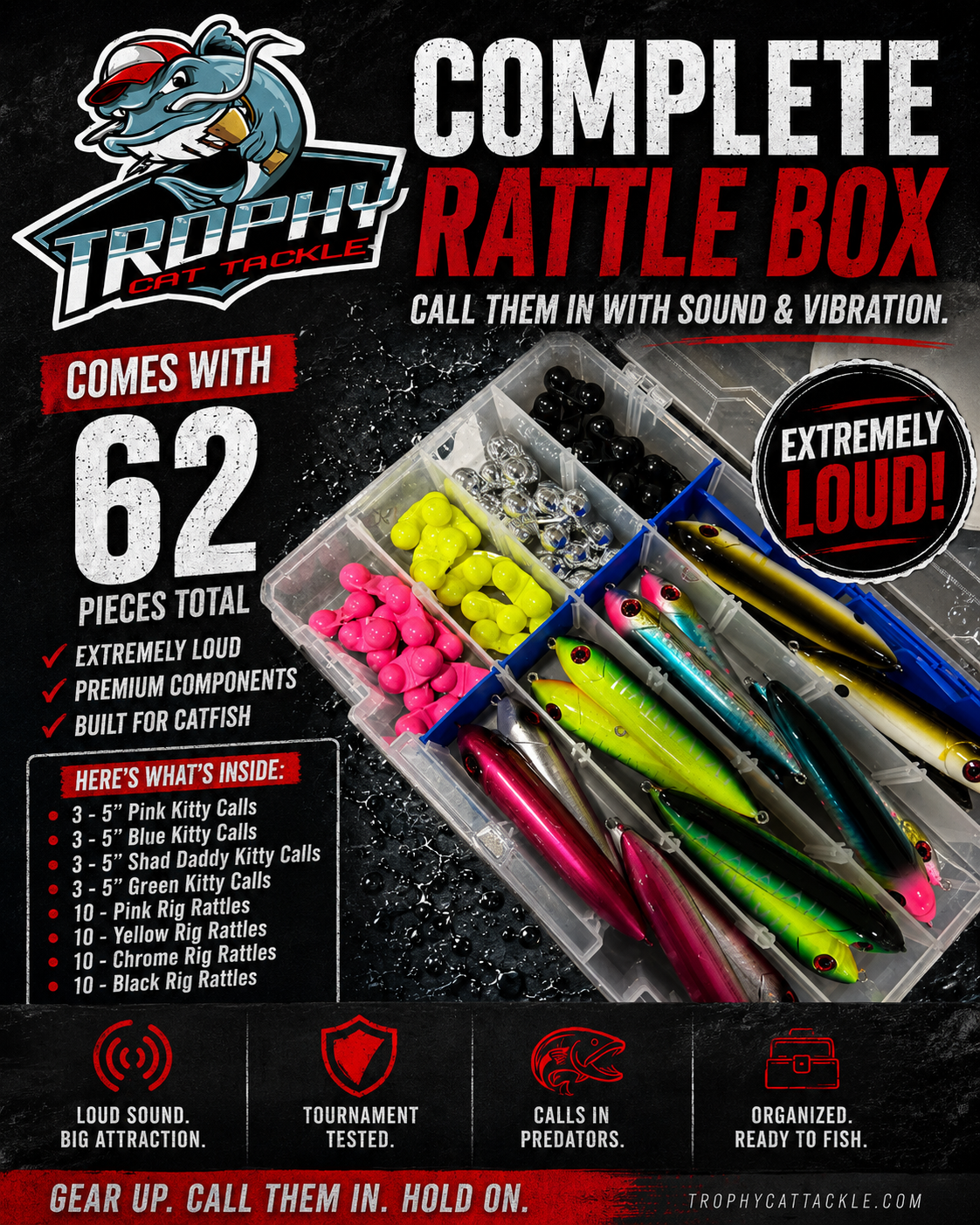 Complete Catfish Rattle Box | Trophy Cat Tackle