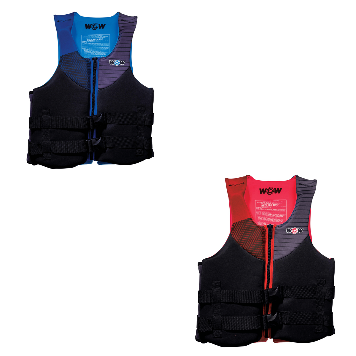 WOW Watersports Feel Good Dual Sized Evoprene PFD Personal Floatation Device for Adults-0