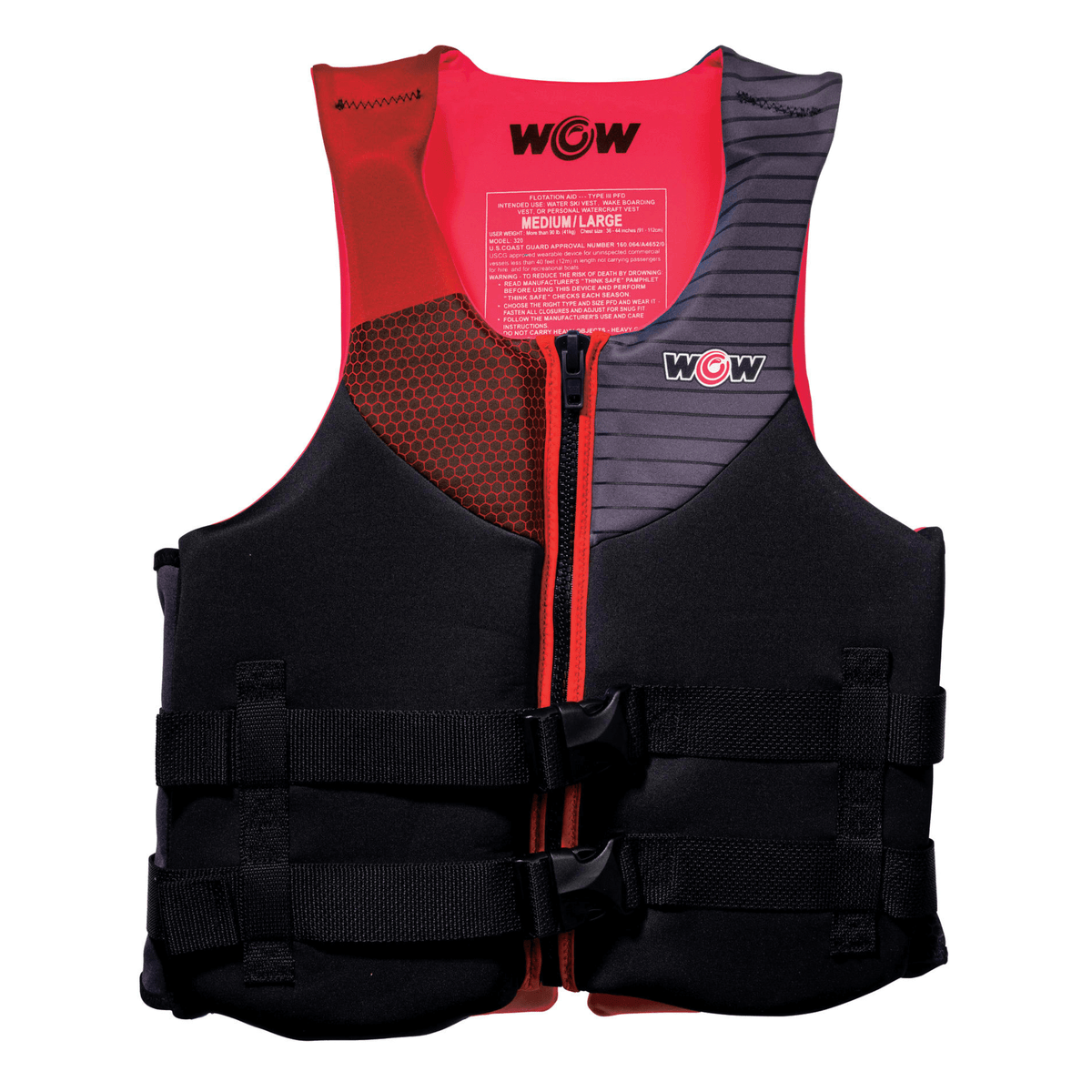 WOW Watersports Feel Good Dual Sized Evoprene PFD Personal Floatation Device for Adults-5