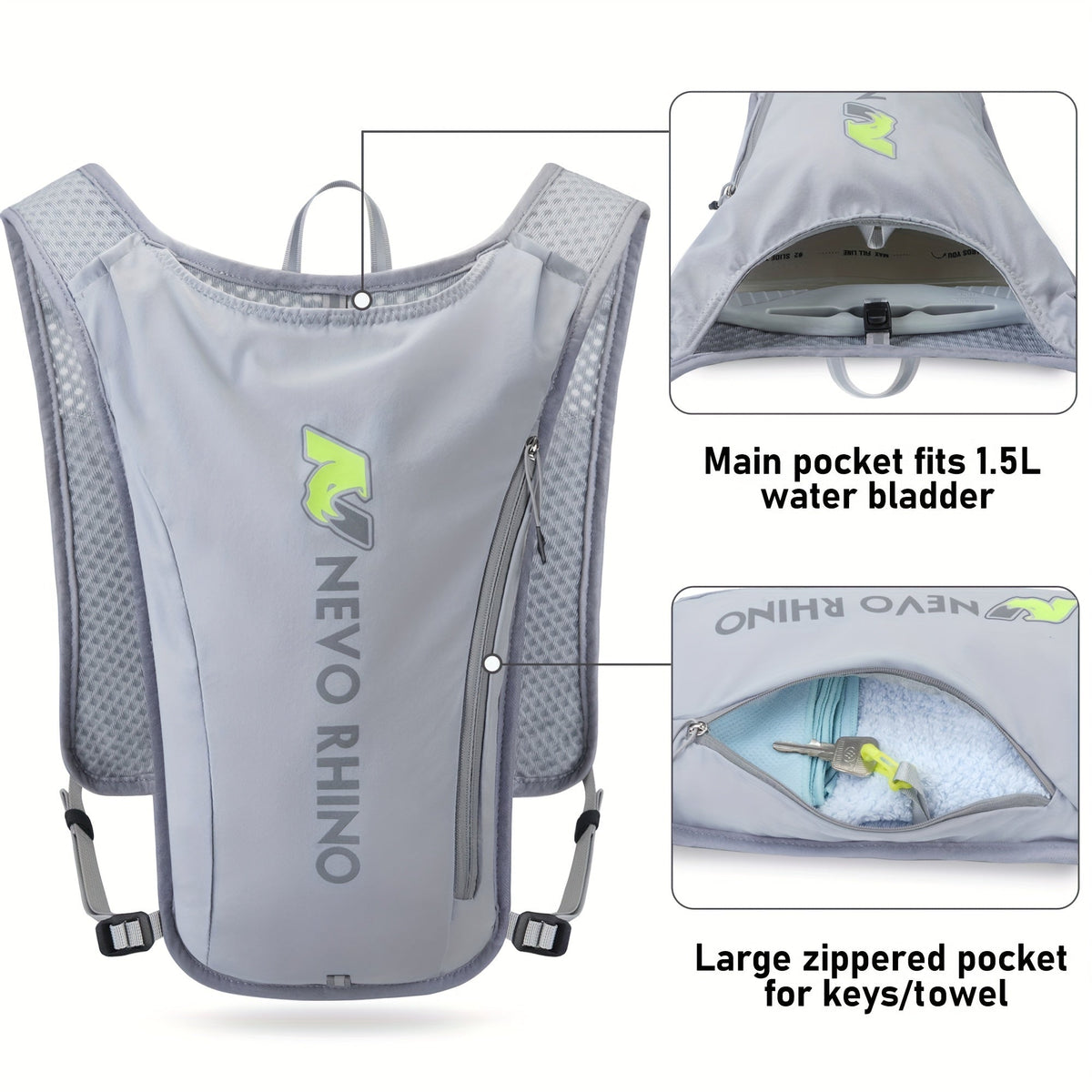 5.5L Running Hydration Vest with 1.5L Bladder-3