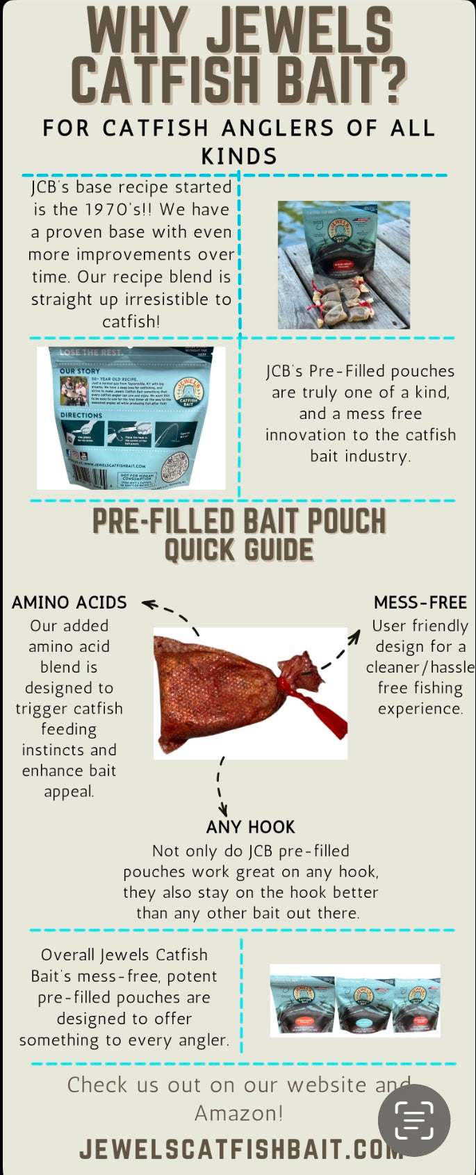 Catfish Bait Pouches - Variety Packs *4-PACKS*