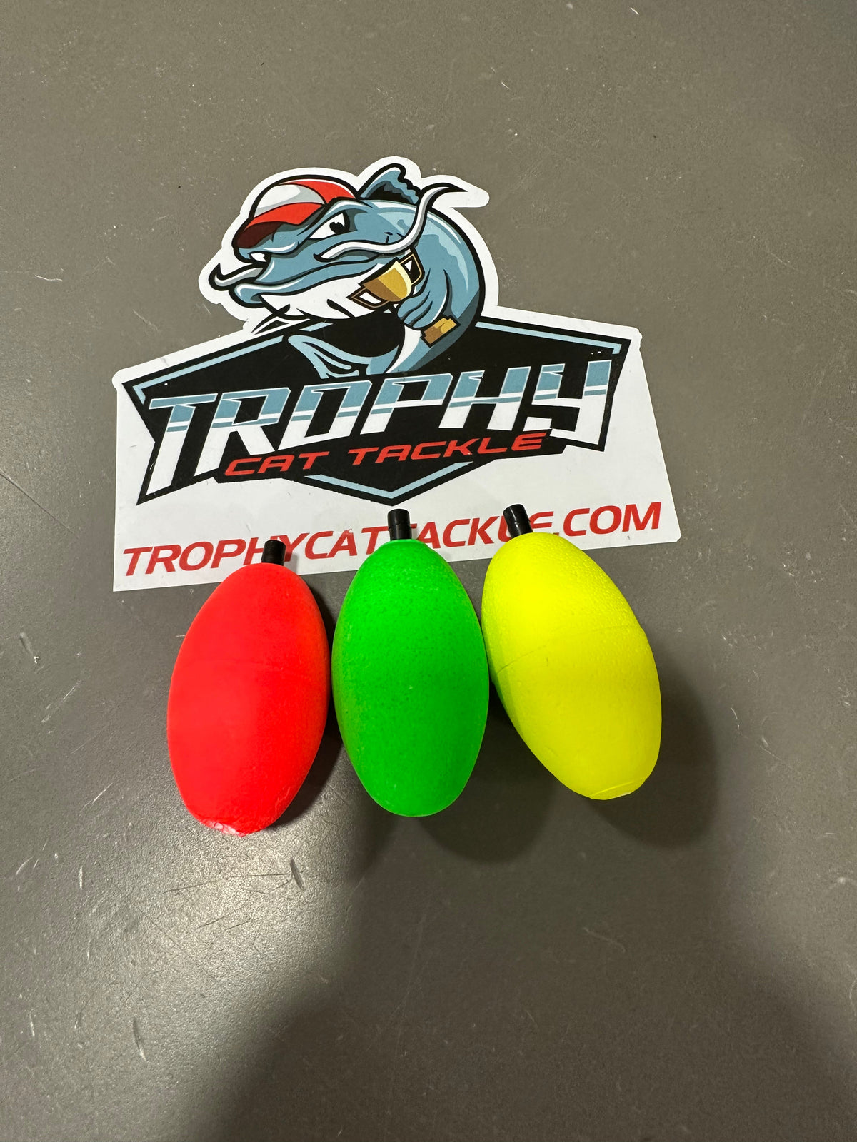 2.5" Unslotted Oval Catfish Floats – 10 Pack | Trophy Cat Tackle