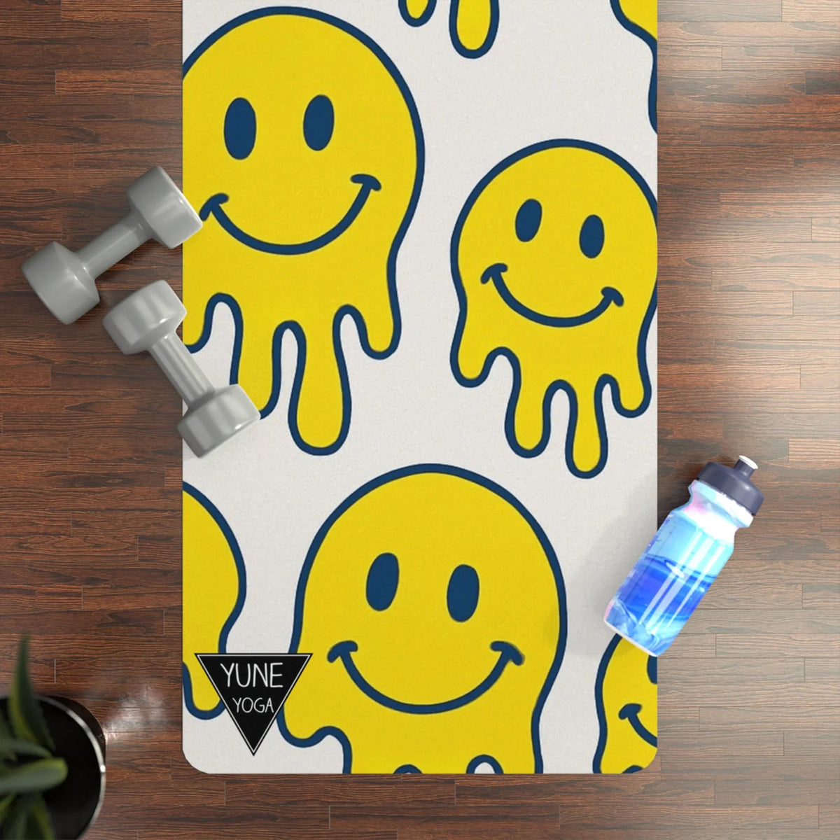 Happy Face Natural Rubber Yoga Mat-4