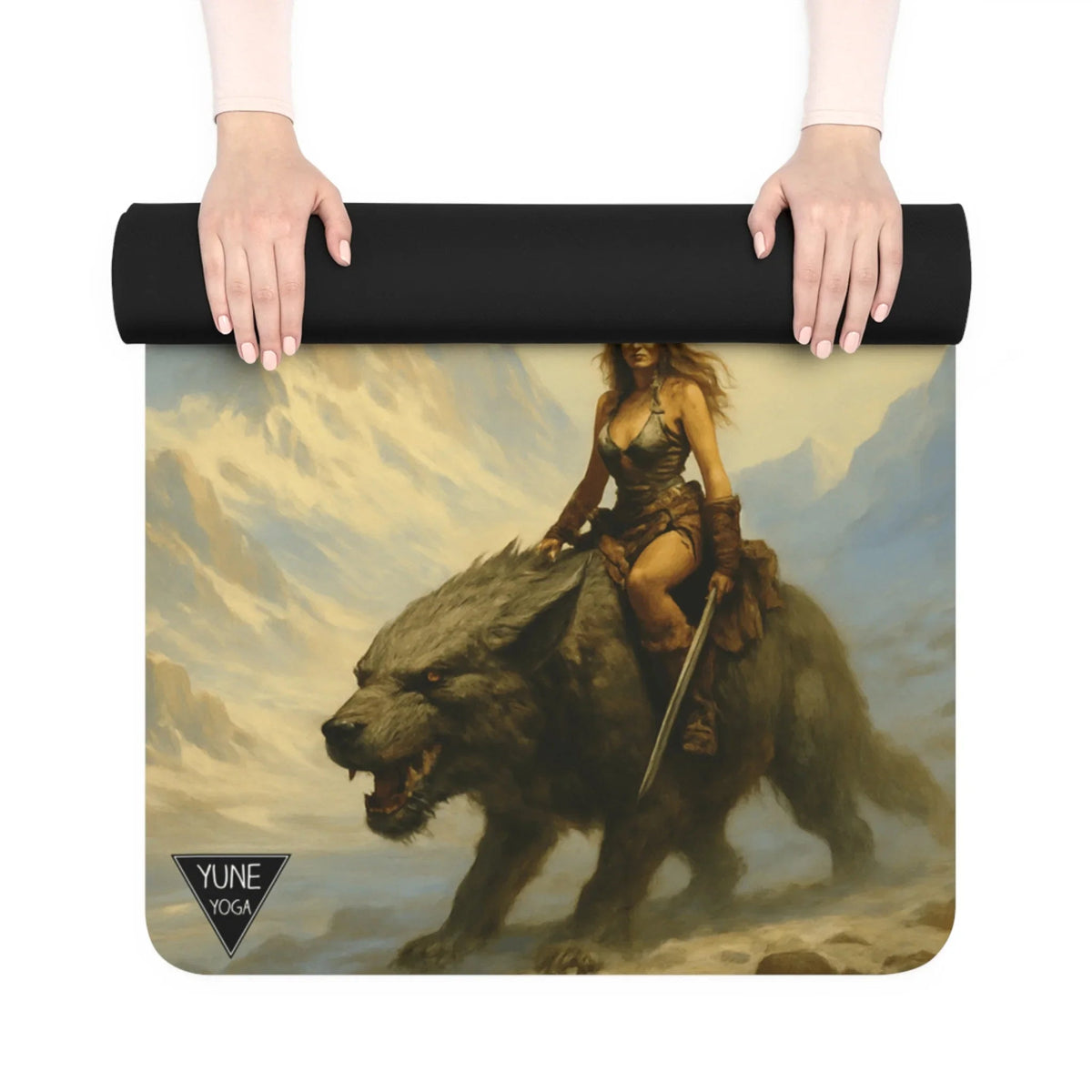 Yoga Mat - The Dire Wolf Rider Design-3