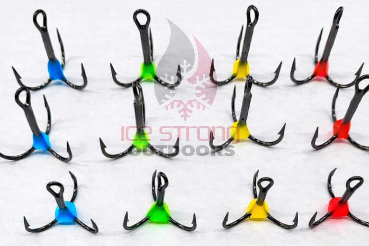 Ice Strong Outdoors - Terminal Tackle - Glow Resin Hooks 5 Pack – VMC & Mustad Options (3 Sizes Available)
