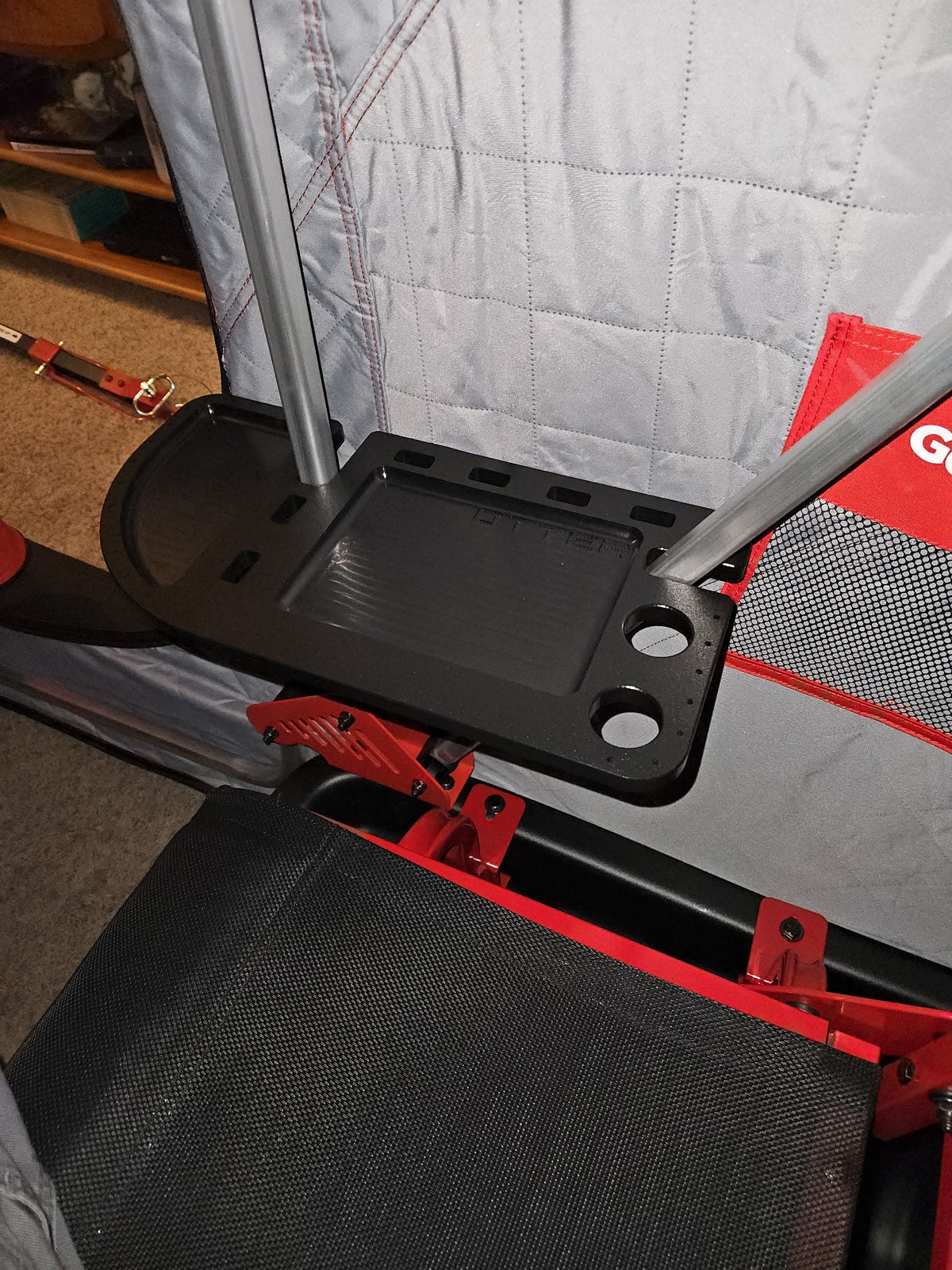 The Ultimate Ice Shanty Tackle & Tool Organizer Table
