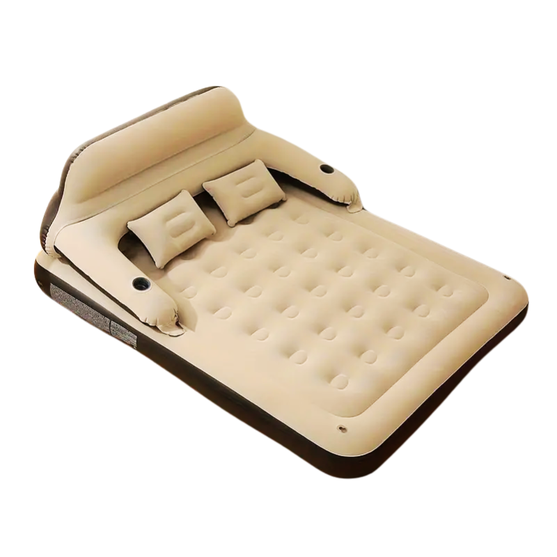 Inflatable Air Mattress with Headboard & Pillows-0